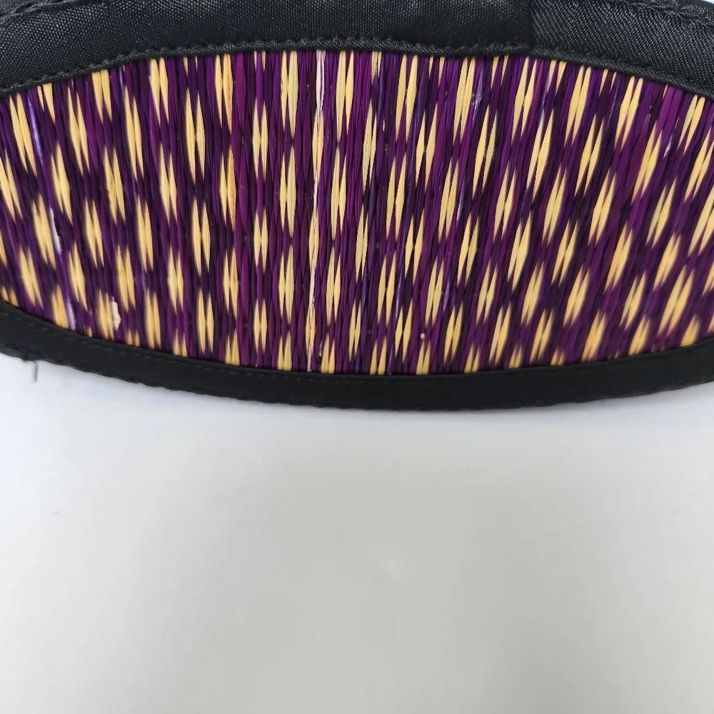 Baskets Of Cambodia Small Mini Handbag Rope Purple Tan Black Garden Girl Scandi - Picture 6 of 16